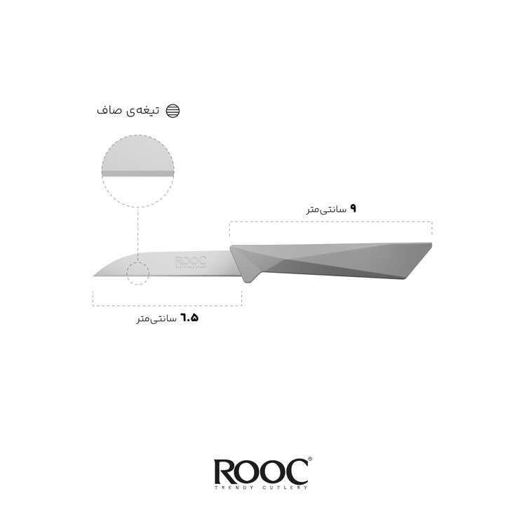 چاقو میوه خوری 6 عددی ROOC مدل کریستال