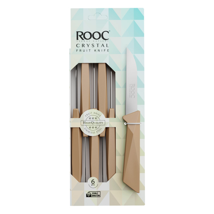 چاقو میوه خوری 6 عددی ROOC مدل کریستال